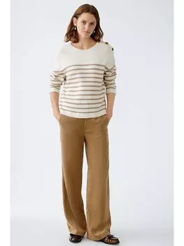 Пуловер Oui Pullover, цвет Wei/Camel