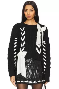 Пуловер парсон Loveshackfancy, цвет midnight noel