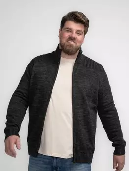 Пуловер Petrol Industries Lssiger Cardigan, цвет Plus Size GambellSchwarz