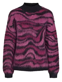 Пуловер Pieces Pullover, цвет Pink/Schwarz