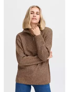 Пуловер PULZ Jeans Strick, коричневый