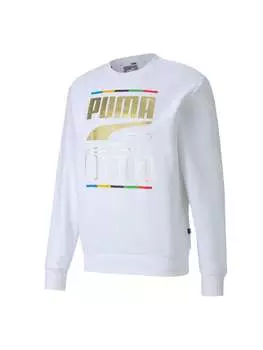 Пуловер Puma Pullover Rundhals Rebel Crew, белый