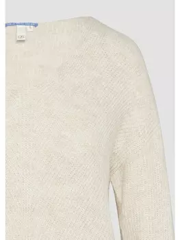 Пуловер QS Strickpullover langarm, бежевый