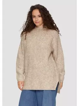 Пуловер QS Strickpullover langarm, бежевый