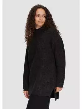 Пуловер QS Strickpullover langarm, черный