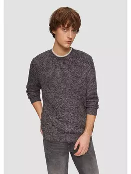 Пуловер QS Strickpullover langarm, черный