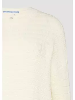 Пуловер QS Strickpullover langarm, кремовый