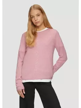 Пуловер QS Strickpullover langarm, розовый