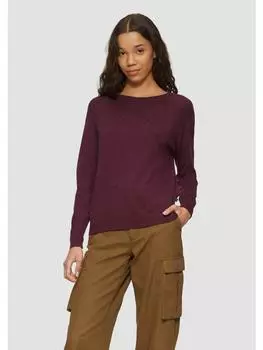 Пуловер QS Strickpullover langarm, розовый