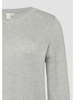 Пуловер QS Strickpullover langarm, серый