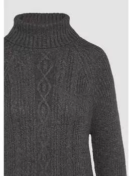 Пуловер QS Strickpullover langarm, серый