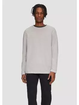 Пуловер QS Strickpullover langarm, серый