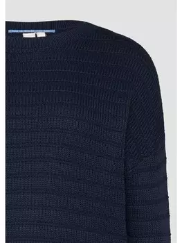 Пуловер QS Strickpullover langarm, синий