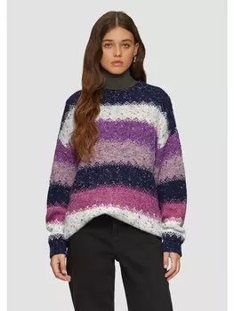 Пуловер QS Strickpullover langarm, синий