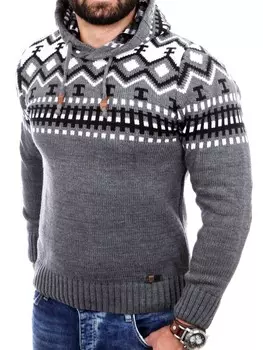 Пуловер RESLAD Strickpullover Norweger, антрацит