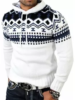 Пуловер RESLAD Strickpullover Norweger, белый