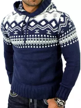 Пуловер RESLAD Strickpullover Norweger, синий