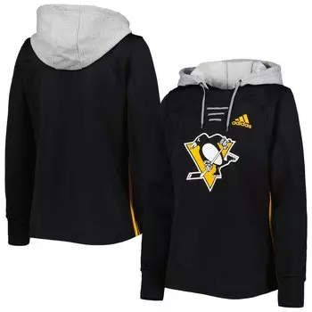 Пуловер с капюшоном adidas Pittsburgh Penguins, черный