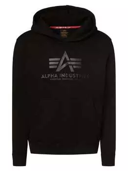 Пуловер с капюшоном Alpha Industries, черный
