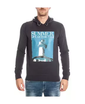 Пуловер с капюшоном Armani Jeans, синий