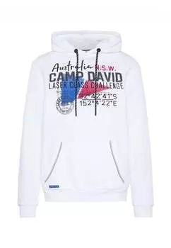 Пуловер с капюшоном Camp David, белый