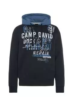 Пуловер с капюшоном Camp David, черный