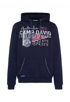 Пуловер с капюшоном Camp David, синий