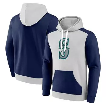 Пуловер с капюшоном Fanatics Branded Seattle Mariners, серый