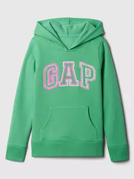Пуловер с капюшоном GAP, зеленый