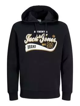 Пуловер с капюшоном Jack & Jones, черный