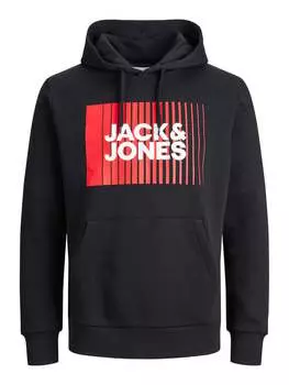 Пуловер с капюшоном Jack & Jones, черный