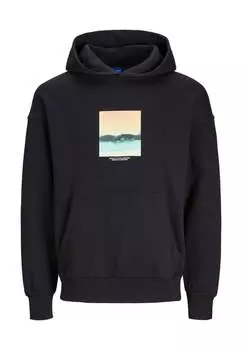 Пуловер с капюшоном Jack & Jones, черный