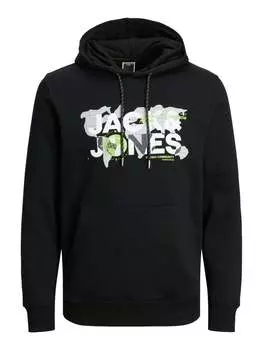 Пуловер с капюшоном Jack & Jones, черный