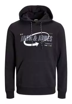 Пуловер с капюшоном Jack & Jones, черный