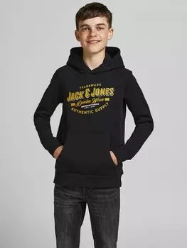 Пуловер с капюшоном Jack & Jones, черный
