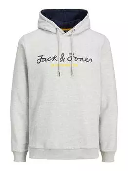 Пуловер с капюшоном Jack & Jones, серый
