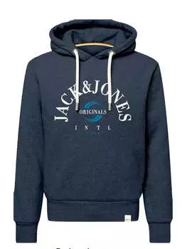 Пуловер с капюшоном Jack & Jones, синий