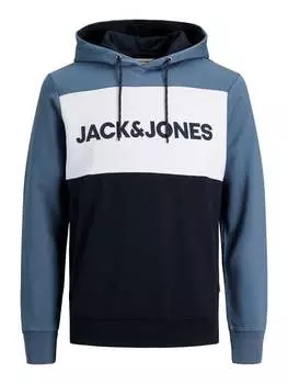 Пуловер с капюшоном Jack & Jones, синий