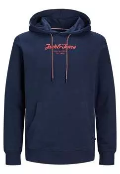 Пуловер с капюшоном Jack & Jones, синий