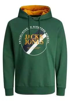Пуловер с капюшоном Jack & Jones, зеленый