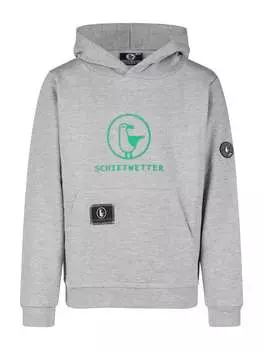 Пуловер с капюшоном SCHIETWETTER, цвет grey mel/neon green