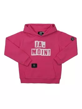 Пуловер с капюшоном SCHIETWETTER Kinder Kapuzenpullover Ja Moin, цвет pink/white