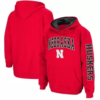 Пуловер с капюшоном Youth Colosseum Scarlet Nebraska Huskers 2-Hit Team, цвет Neb Red