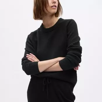 Пуловер с круглым вырезом Gap, черный