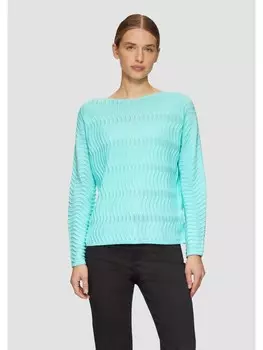 Пуловер s.Oliver BLACK LABEL Strickpullover langarm, бирюзовый