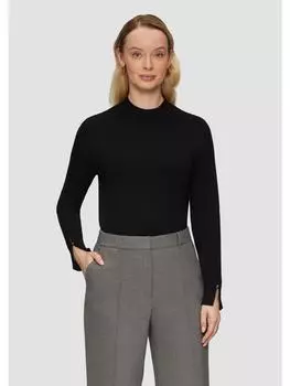 Пуловер s.Oliver BLACK LABEL Strickpullover langarm, черный