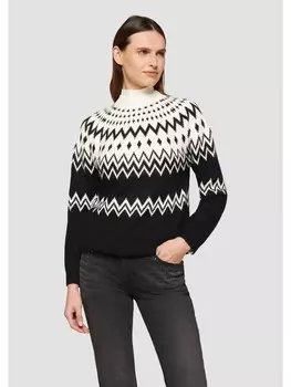 Пуловер s.Oliver Strickpullover langarm, черный