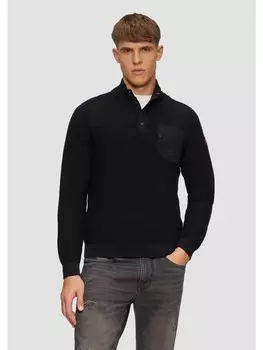 Пуловер s.Oliver Strickpullover langarm, черный