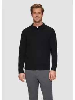 Пуловер s.Oliver Strickpullover langarm, черный