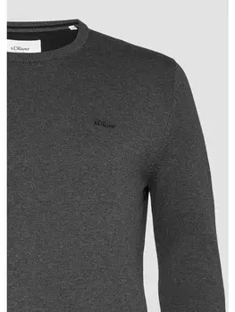 Пуловер s.Oliver Strickpullover langarm, серый